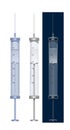 Reusable medical glass transparent and frosted syringes for injection and vaccination